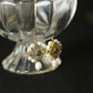 14K Double-sided Enamel Dripping Oil Hand-made Pearl Earrings