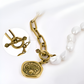 Retro Venus Goddess Stitching Necklace Special-shaped Pearl Necklace