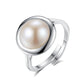 925 Silver 10-10.5mm Freshwater Pearl Ring, Adjustable