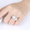 925 Sterling Silver Freshwater Pearl Ring, Adjustable