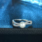 925 Sterling Silver Beaded Wave Shape Ring,#6,#7,#8