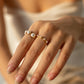 Retro 18K Gold-plated Palace Style Pearl Ring, Adjustable