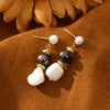 Original Design Shell Gray Freshwater Pearl Earrings