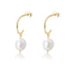 925 Sterling Silver Irregular Freshwater Pearl Earrings