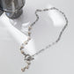 Simple Retro Freshwater Pearl Stitching Necklace