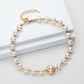 14K Gold Pearl Bracelet,17+5cm