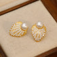 925 Silver Needle French Retro Pearl Earrings