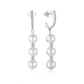 925 Sterling Silver 7mm White Beaded Pearl Earrings