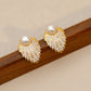 925 Silver Needle French Retro Pearl Earrings