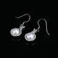 925 Sterling Silver Inlaid Zircon Pearl Earrings