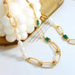 Freshwater Pearl Thick Chain Necklace and Bracelet Jewelry Sets