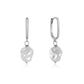 925 Sterling Silver Simple Style Pearl Inlaid Opal Earrings