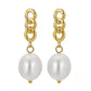 925 Sterling Silver Natural Baroque Pearl Earrings