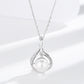 925 Water Drop Inlaid Zircon Pearl Sterling Silver Necklace