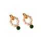 Hand-woven Retro Natural Pearl Earrings