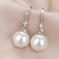 925 sterling silver imitation pearl earrings