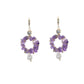 Amethyst natural pearl earrings,6cm long