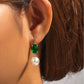 925 Sterling Silver Twist Special-shaped Shell Bead Earrings