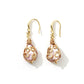 Hand-wound Button Baroque Freshwater Pearl Earrings