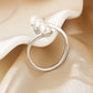 925 Sterling Silver Natural Freshwater Pearl Ring,Adjustable