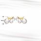 925 Sterling Silver Moon-shaped Natural Baroque Pearl Earrings