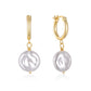 925 Sterling Silver Simple Style Pearl Inlaid Opal Earrings