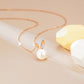 925 Sterling Silver Rabbit Pearl Clavicle Necklace