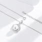 925 Water Drop Inlaid Zircon Pearl Sterling Silver Necklace