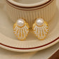 925 Silver Needle French Retro Pearl Earrings