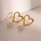 Niche Light Luxury Heart-shaped Freshwater Pearl Earrings