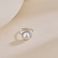 925 Sterling Silver 9mm Freshwater Pearl Ring, Adjustable