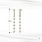 Elegant 925 Sterling Silver Long Natural Baroque Pearl Earrings