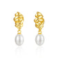 925 Sterling Silver Twist Special-shaped Shell Bead Earrings