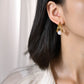 Stainless Steel Imitation Pearl Gold Earrings