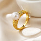 Retro Natural Freshwater Pearl Ring,17mm