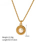 18K Gold Stainless Steel Necklaces,42cm+5cm