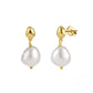 925 Sterling Silver Natural Freshwater Pearl Earrings,2.1cm