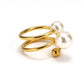 Titanium Steel Pearl Series Women's Statement Rings