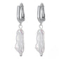 925 Sterling Silver Baroque Pipa Bead Earrings,4cm long