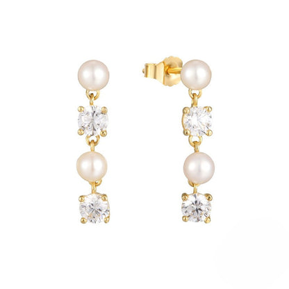 925 Sterling Silver Pearl Drop Earrings