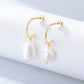 925 Sterling Silver Irregular Freshwater Pearl Earrings