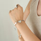 Freshwater Pearl Titanium  Bracelets,17+5cm