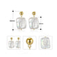 925 Sterling Silver Baroque Pearl Petal Earrings