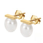 925 Sterling Silver Natural Baroque Pearl Earrings