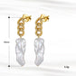 925 sterling silver baroque long earrings, 3cm