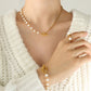 Freshwater Pearl OT Buckle Necklace and Bracelet Jewelry Sets