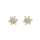 Simple Retro Snowflake Pearl Earrings