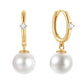 925 Sterling Silver Simple Style Pearl Inlaid Opal Earrings