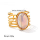 18k Gold Stainless Steel Pink Symphony Ring, Adjustable