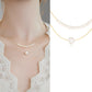 Light Luxury Natural Freshwater Pearl Double Layered Necklace,43cm